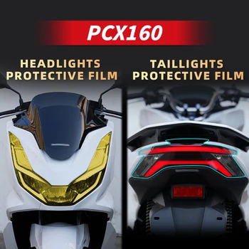 Usar Para a HONDA PCX 160 UM Conjunto De Farol E da lanterna traseira Transparente, Filme de Proteção Dos Acessórios da Motocicleta Adesivos de Reequipamento