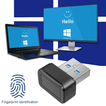 USB Fingerprint da Chave Leitor de 360° Toque Biométrico de impressão digital Scanner Windows Olá Rápida de Correspondência da Chave de Segurança para o PC Ou Laptop