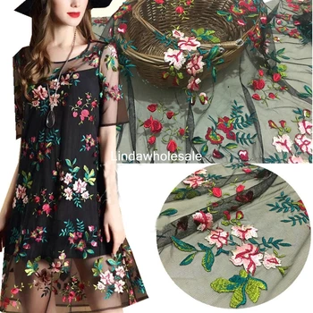 vestuário de tecido bordado lace flor DIY pano de material do vestido,retalhos de tecido,130 cm*50 cm/pcs