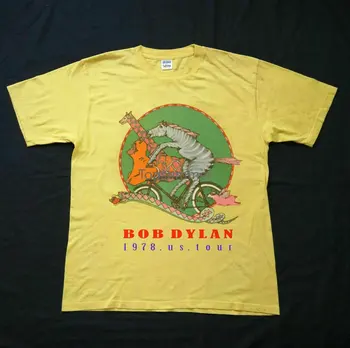 Vintage 1978, Bob Dylan Camiseta Reimpressão De Algodão Camisetas Para Homens