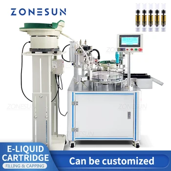 ZONESUN ZS-EL450 Automático de Enchimento de Nivelamento da Máquina do Óleo Essencial de Garrafa de Linha de Produção de Sistemas Automáticos de Alimentação